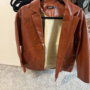 Boohoo Faux Leather blazer
